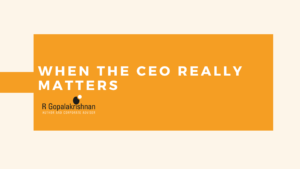 When the CEO really matters    